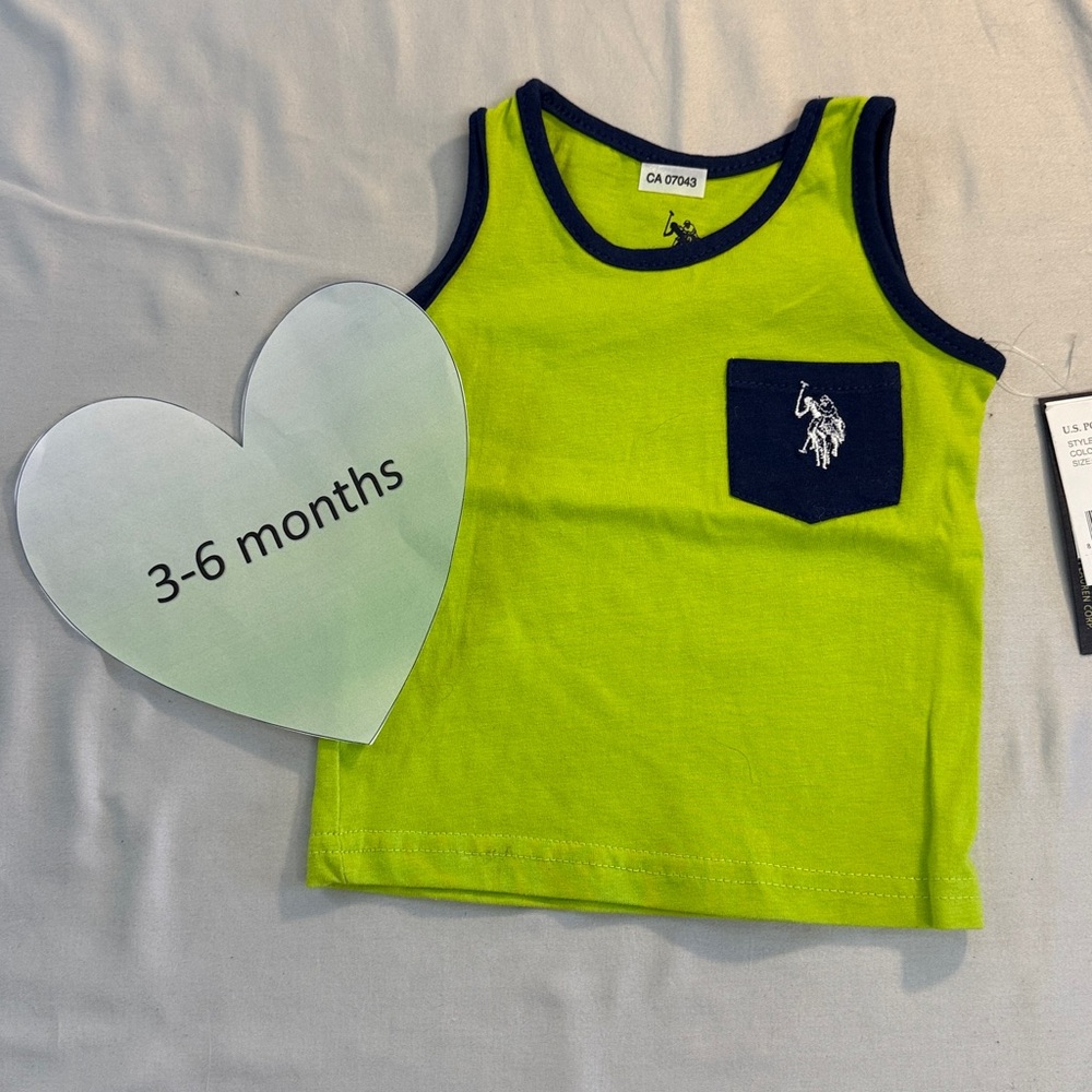 U.S. Polo Assoc'n - NWT - Kids Green and Navy Tank Top